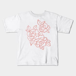 Peonies red Kids T-Shirt